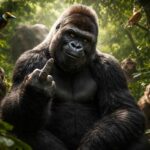 découvrez comment le gorille utilisant un geste insolent questionne notre compréhension de l'humour chez les animaux et leur perception unique du monde.