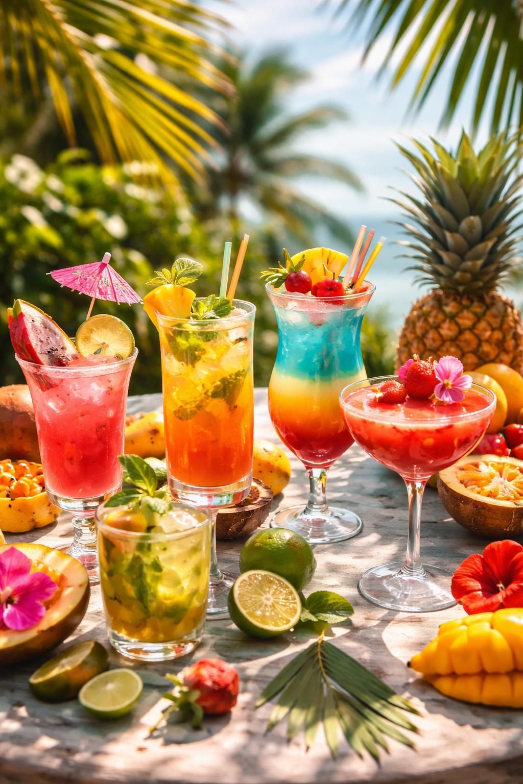 découvrez les ingrédients indispensables pour préparer des cocktails tropicaux faits maison, frais et délicieux, et apportez une touche d'exotisme à vos soirées.