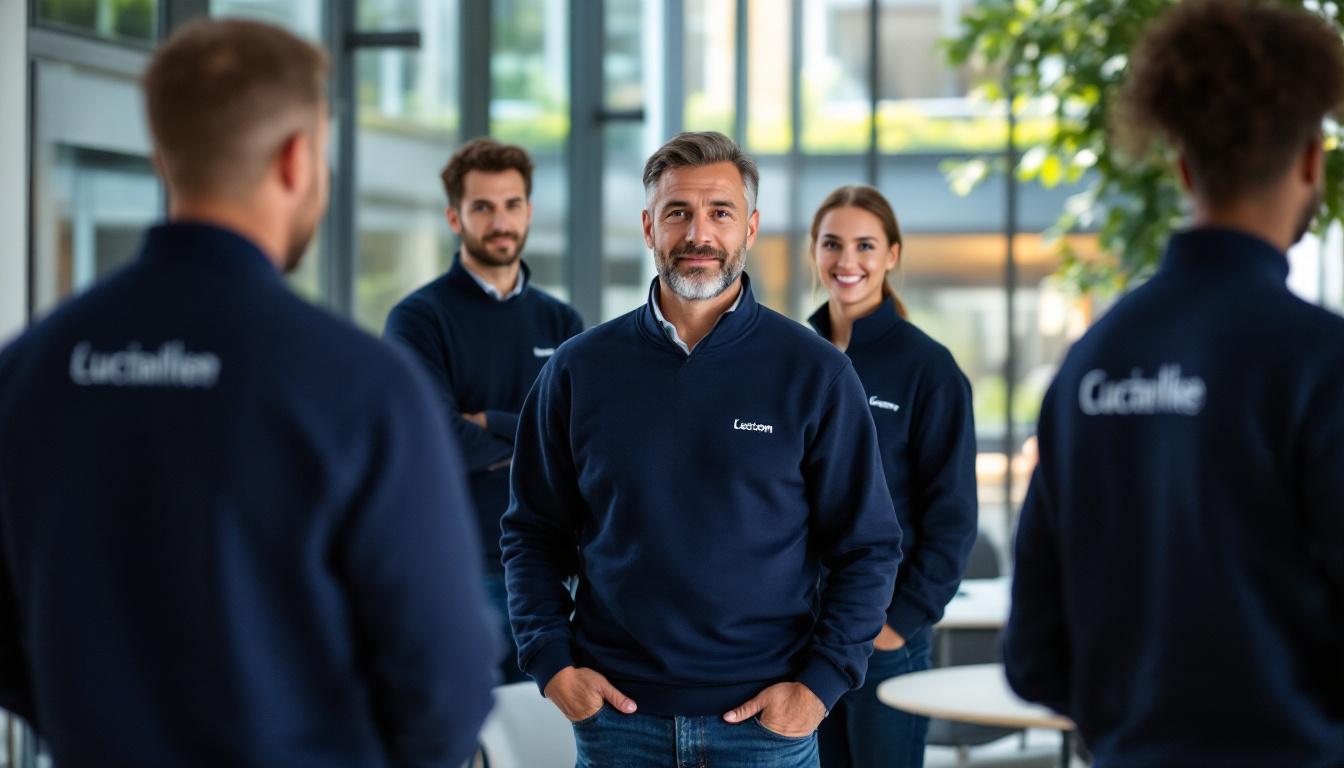 découvrez comment les sweats avec broderie personnalisée de votre logo renforcent l'image de votre entreprise en alliant style, professionnalisme et visibilité.