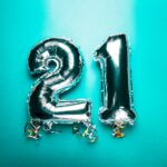 Silver Number Balloons 21