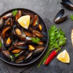 Traditional seafood mussels